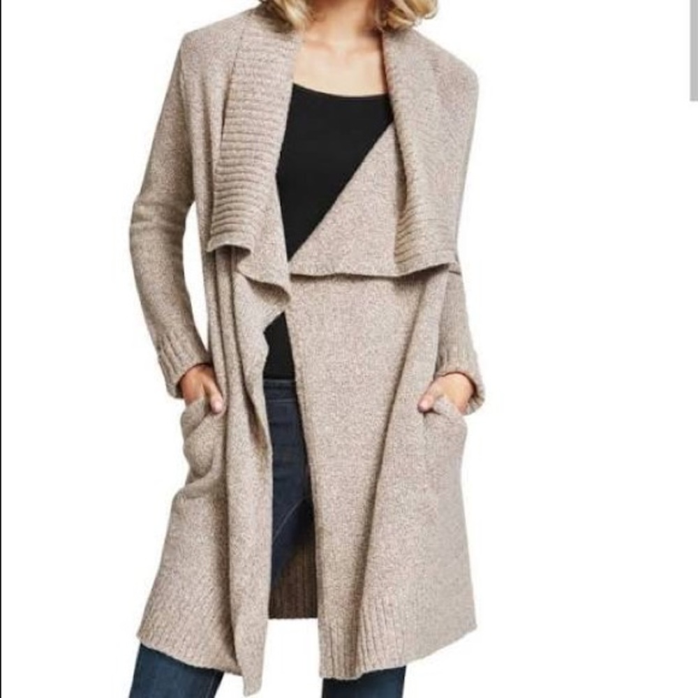 CAbi Oatmeal Confetti Sweater Duster